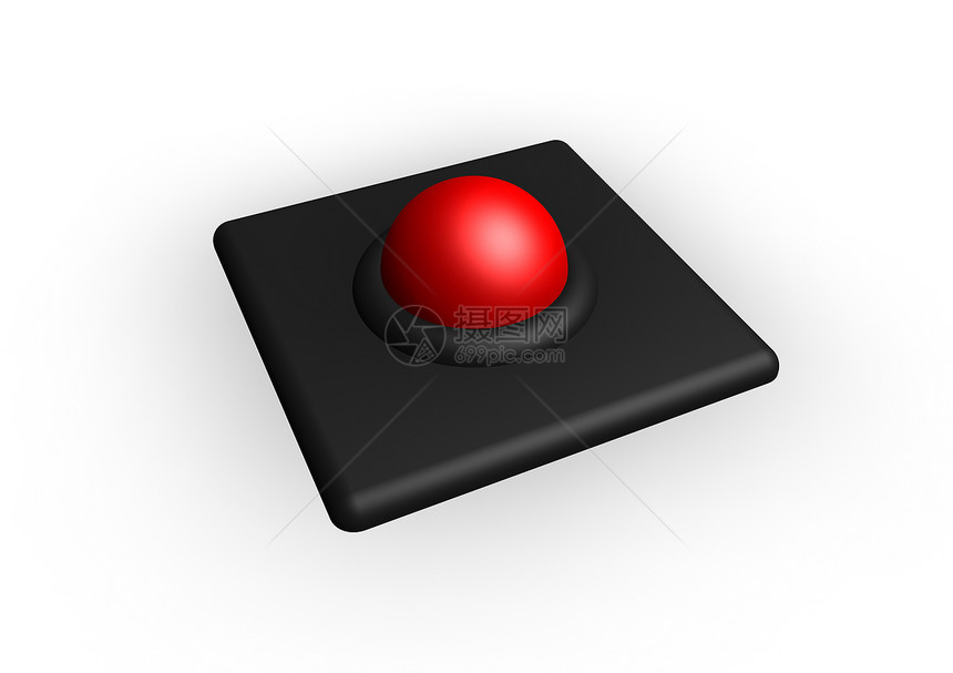 警报提醒电子红色控制塑料力量按钮安全插图技术圆形图片