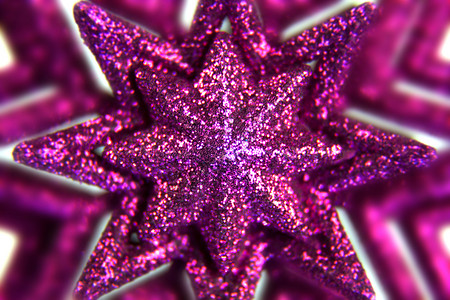 闪光粉色星尘紫星宏观亮片粉色紫色背景