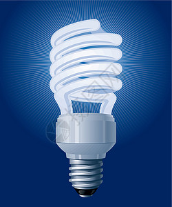 CFL灯泡绘画射线活力插图袖珍储蓄灯光荧光螺旋经济背景图片