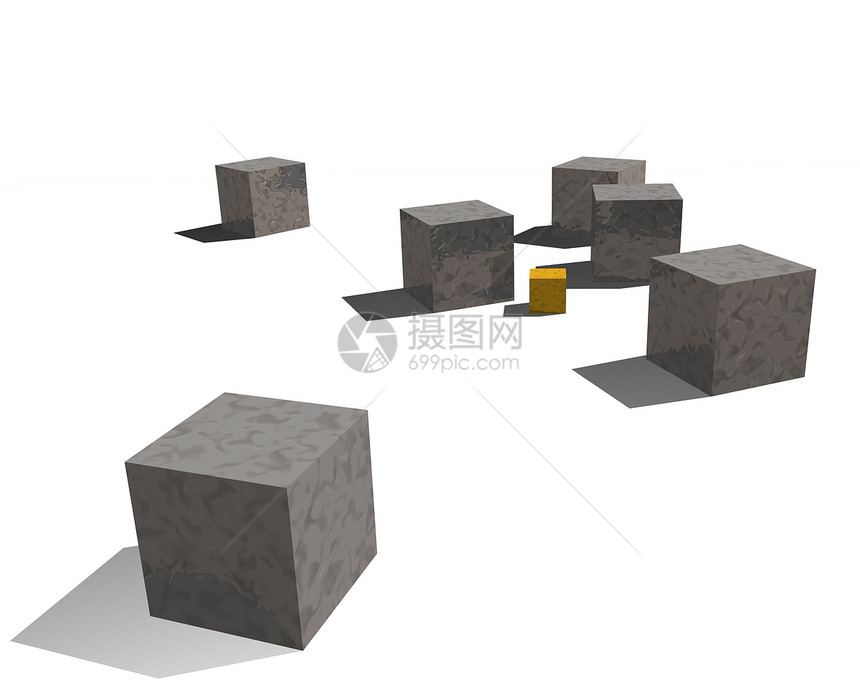 平方石夹子金子电脑白色立方体游戏插图花园小猪诞生图片