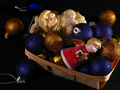 fir树树玩具新年饰品人像照片背景图片