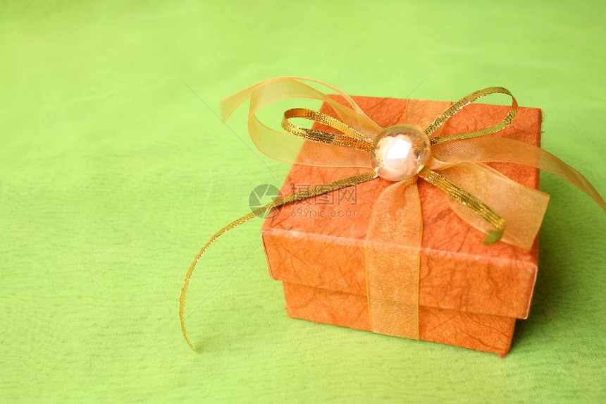棕色礼品盒庆典蕾丝盒子卵石戒指盒玻璃丝带生日绿色金子图片
