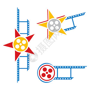 电影符号电视娱乐身份动画片推介会相机公司插图收藏星星背景图片