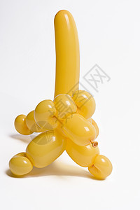 黄色气球边框黄黄气球狗贵宾犬创造力喜悦工艺乐趣黄色雕塑派对魔法艺术背景