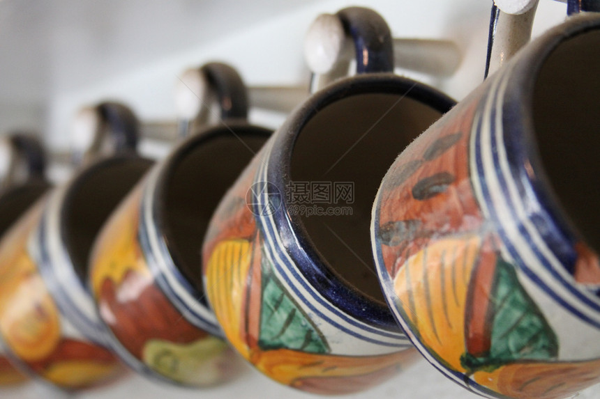 塔拉维拉茶杯陶器进口餐厅艺术奶油陶瓷制品工作室旅行拉丁图片