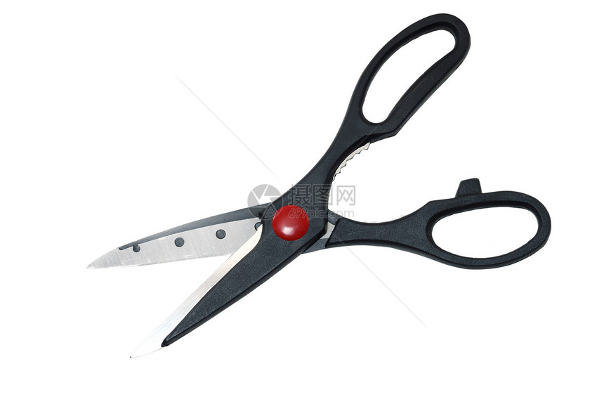 剪剪刀金属工具红色白色黑色图片