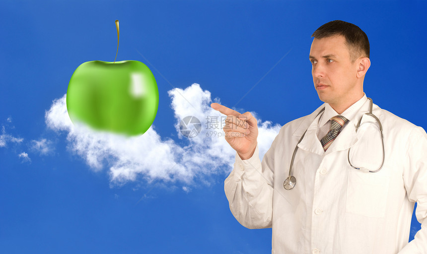 卫生与健康棕色男性药品白色男人甜点天空医生保健水果图片