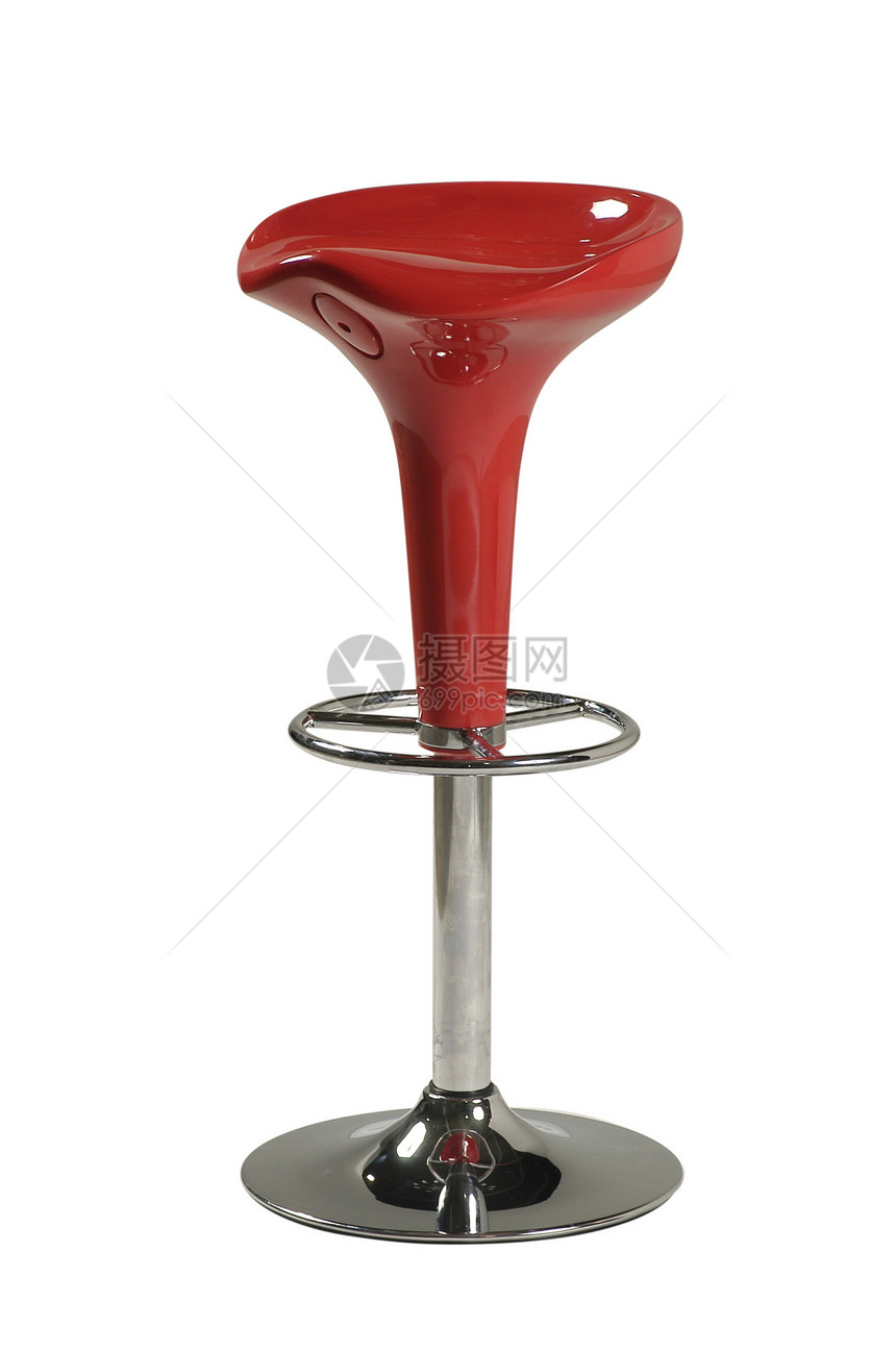 滑动塑料椅系列椅子酒吧合金金属红色旋转咖啡店圆形白色图片