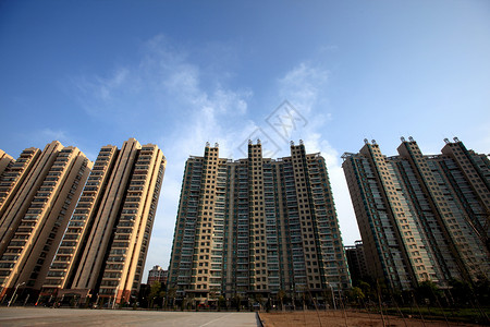 建设 城市 建筑作品办公室工艺社区天空蓝天公寓风景背景图片