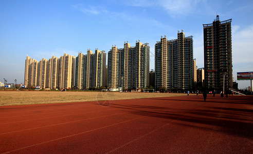 建设 城市 建筑办公室蓝天公寓社区工艺风景天空作品背景图片