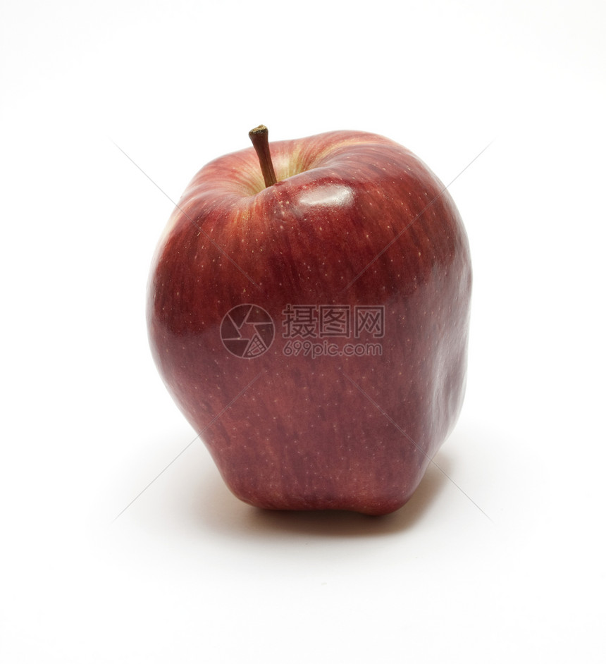红红新苹果水果营养白色食物红色植物饮食茶点甜点小吃图片