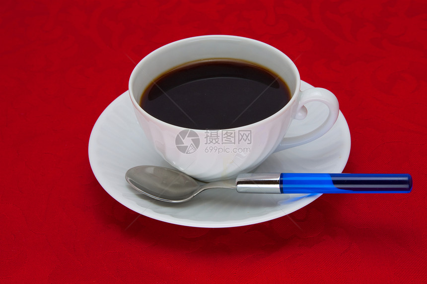 红色背景的咖啡杯杯子宏观味道食物棕色芳香研磨奢华美食早餐图片