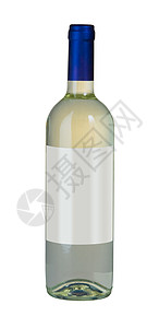 一瓶香槟酒白色酒精标签软木饮料庆典背景图片