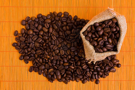 咖啡豆饮料木板黑色豆子菜单背景图片