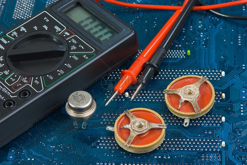 无线电广播构成部分电阻器电脑晶体管电子电路仪器木板图片