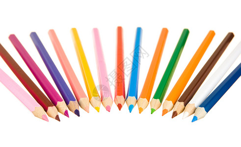 彩色铅笔工具白色学校艺术家艺术背景图片