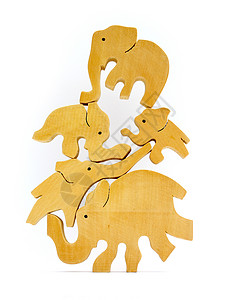 平衡大象玩具杂技木头背景图片