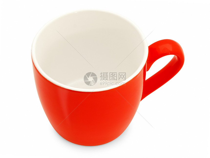 红杯咖啡杯厨具杯子茶碗餐具厨房陶器陶瓷红色用具图片