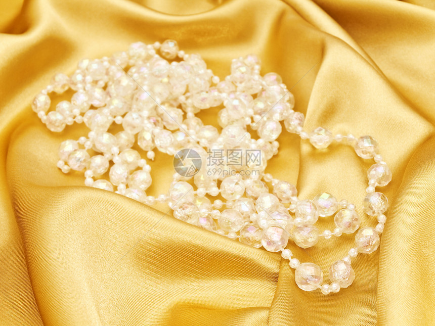 珠子风格装饰材料水晶折叠布料装饰品丝绸金子织物图片