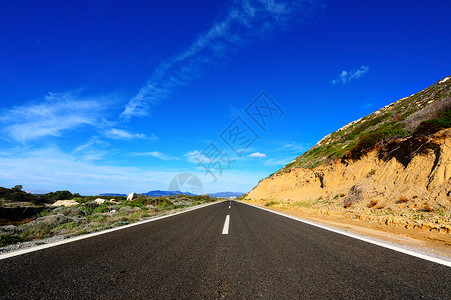 阿斯法路交通高地路线支撑悬崖驾驶速度热带海滩爬坡高清图片