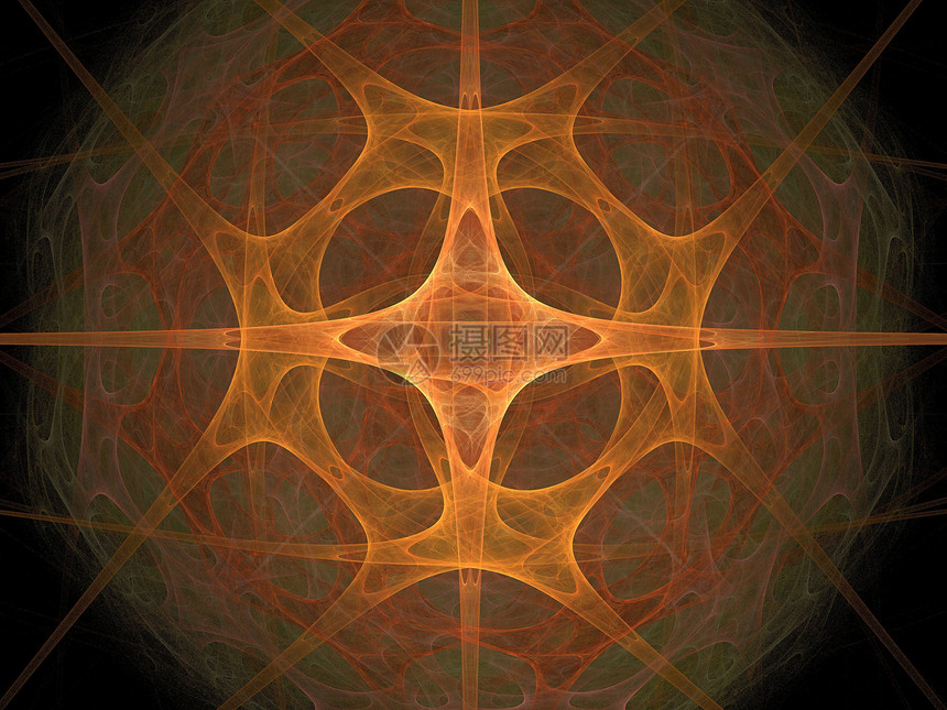 橙色抽象电脑曲线漩涡状火焰创造力插图随机地漩涡艺术海浪图片
