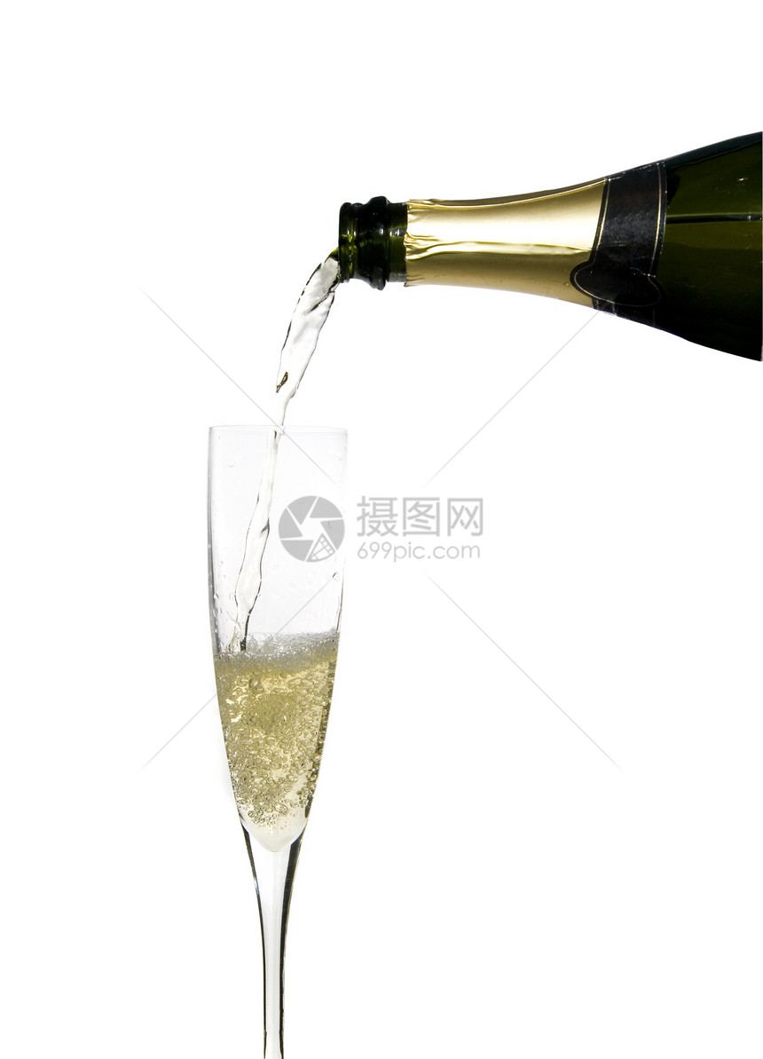 香槟庆典气泡干杯玻璃长笛新年生日火花饮料枝条奢华图片