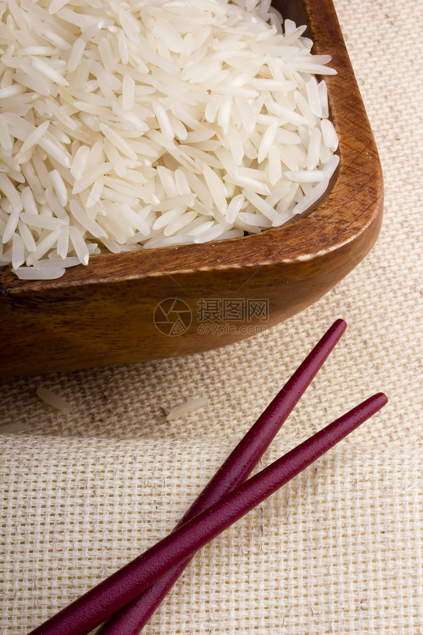 白稻文化用具美食营养粮食工具筷子盘子饮食棕色图片