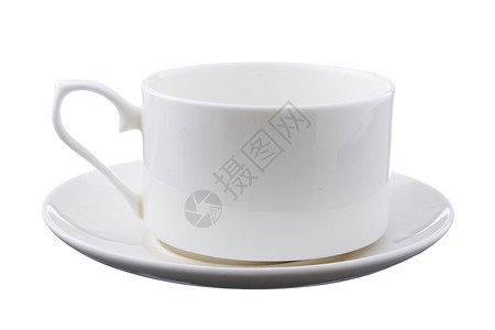 配茶碟的咖啡杯菜肴餐具飞碟陶瓷白色杯子背景图片