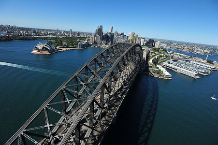 西悉尼城市港口建筑学地标旅游风景全景景观海洋天际高清图片