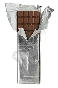 软纸包装纸中的巧克力条高清图片