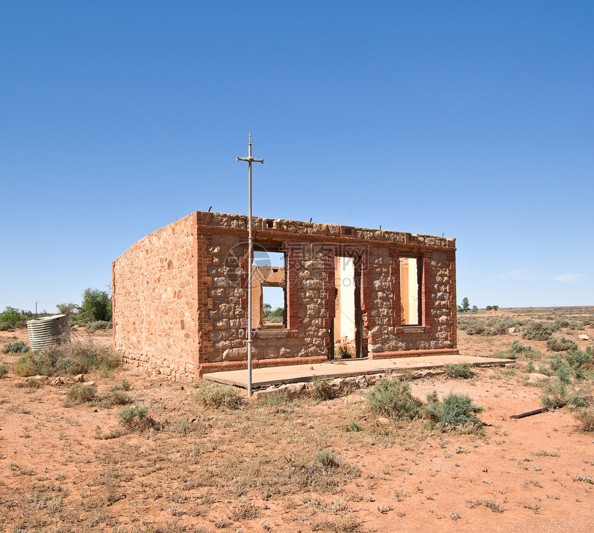 沙漠中古老的废墟建筑古董历史历史性图片