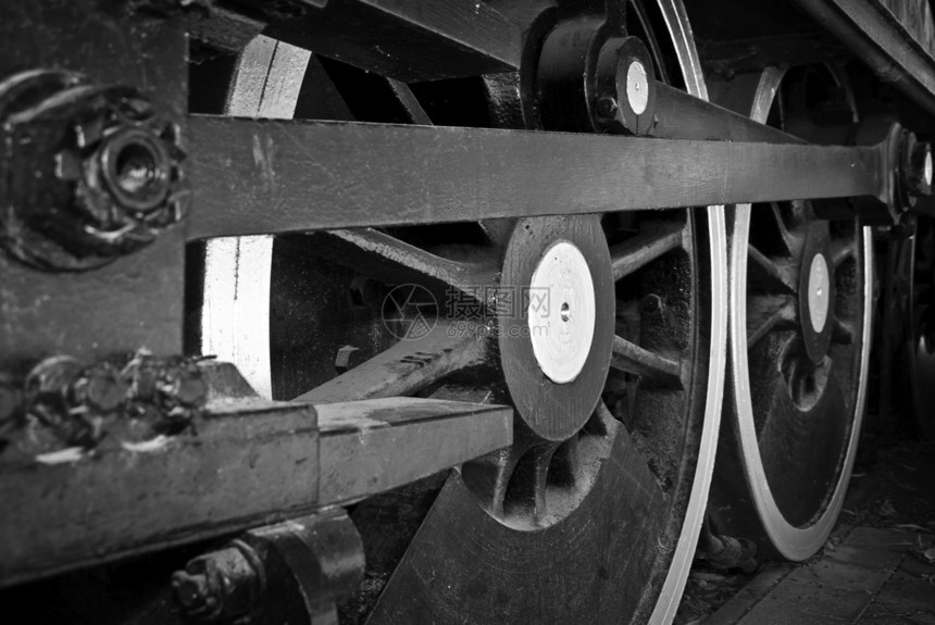 蒸汽火车车轮古董轮子机车照片车削黑色引擎历史性白色铁路图片