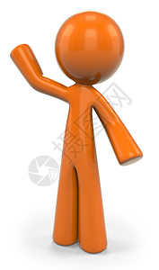 橙色男子织花背景图片