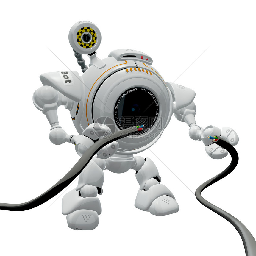 机器人网卡修补天花板故障摄像头镜片手势电子产品修理玩具吉祥物自动化技术图片