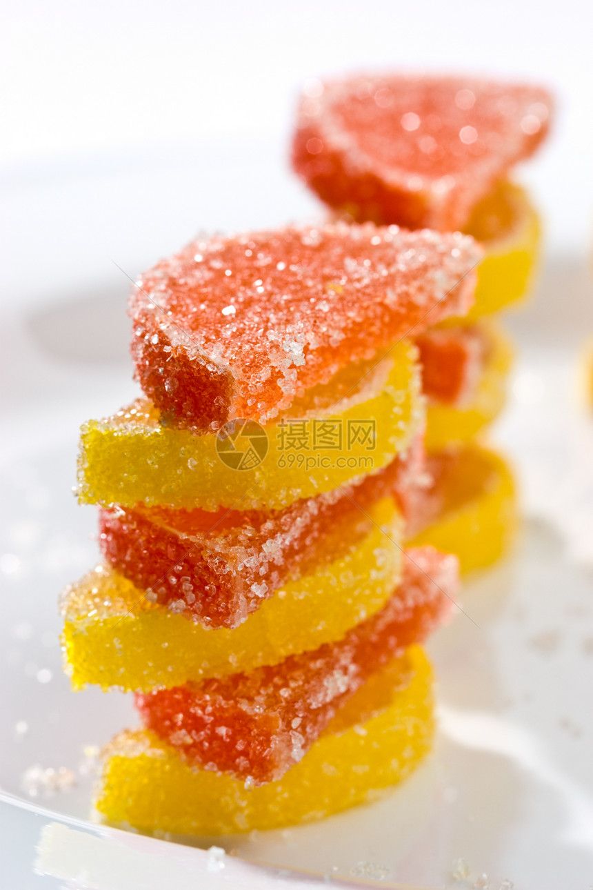 果冻营养蜜饯甜点饮食小吃糖果黄色食物水果图片
