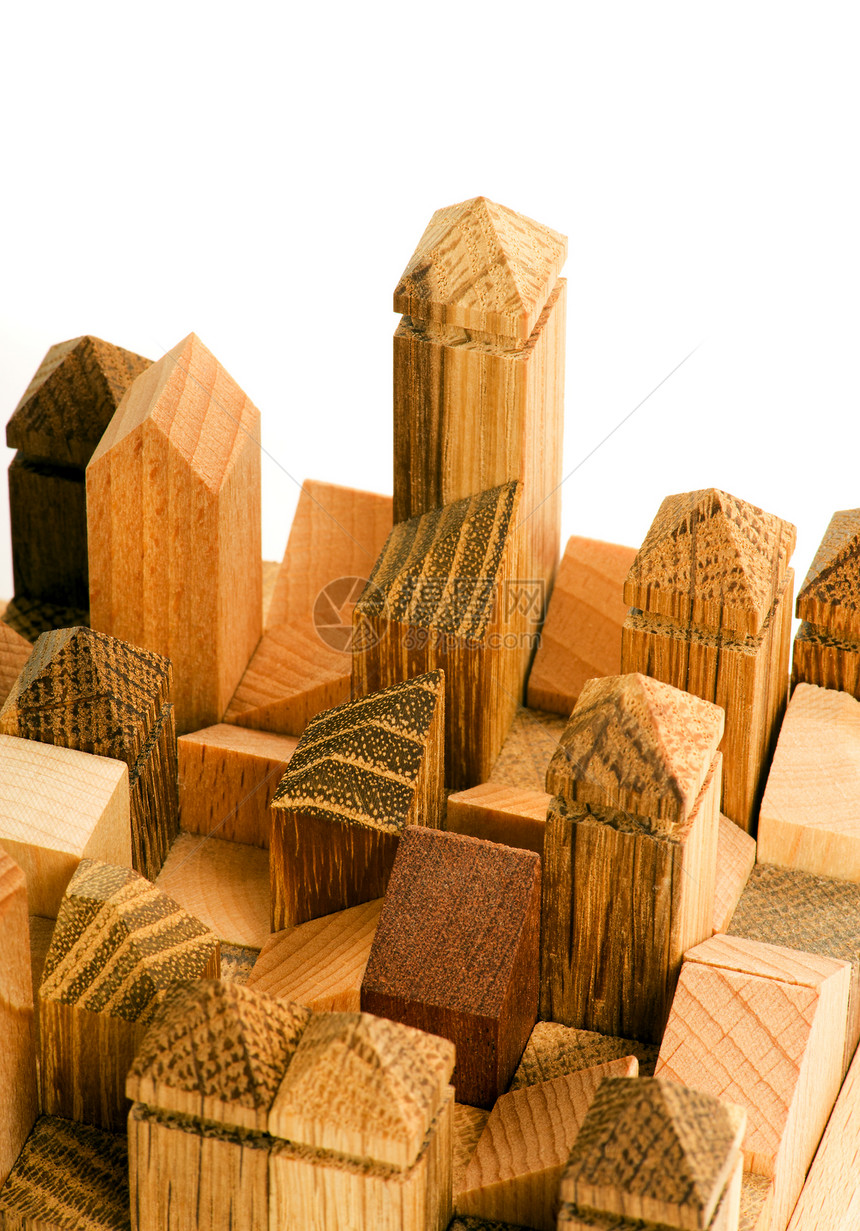 木质拼图城市艺术材料工艺建筑学正方形玩具白色棕色乐趣图片