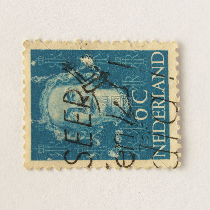 荷兰邮票邮件邮资仪表邮政空邮信封橡皮联盟船运图片