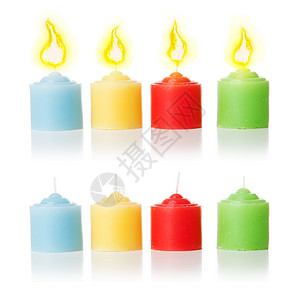 蜡烛和火焰生日烧伤反射烛光纪念日派对灯光庆典燃烧辉光背景图片