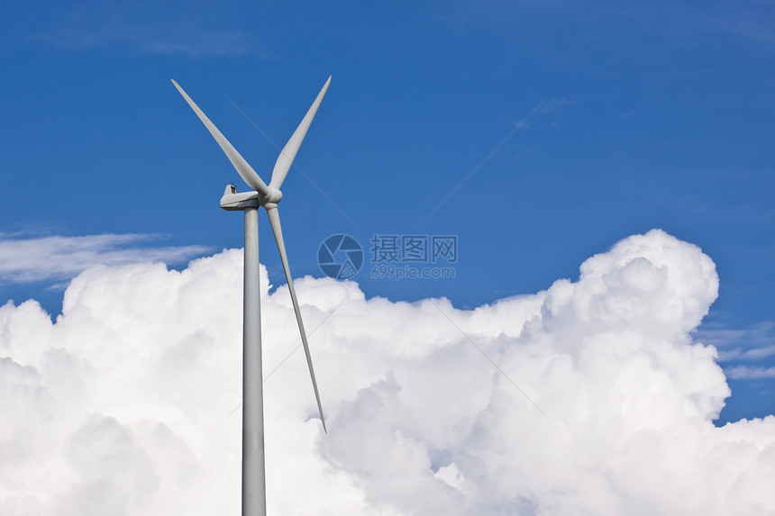 风力涡轮机涡轮来源天空生态力量风车环境车站蓝色电气图片