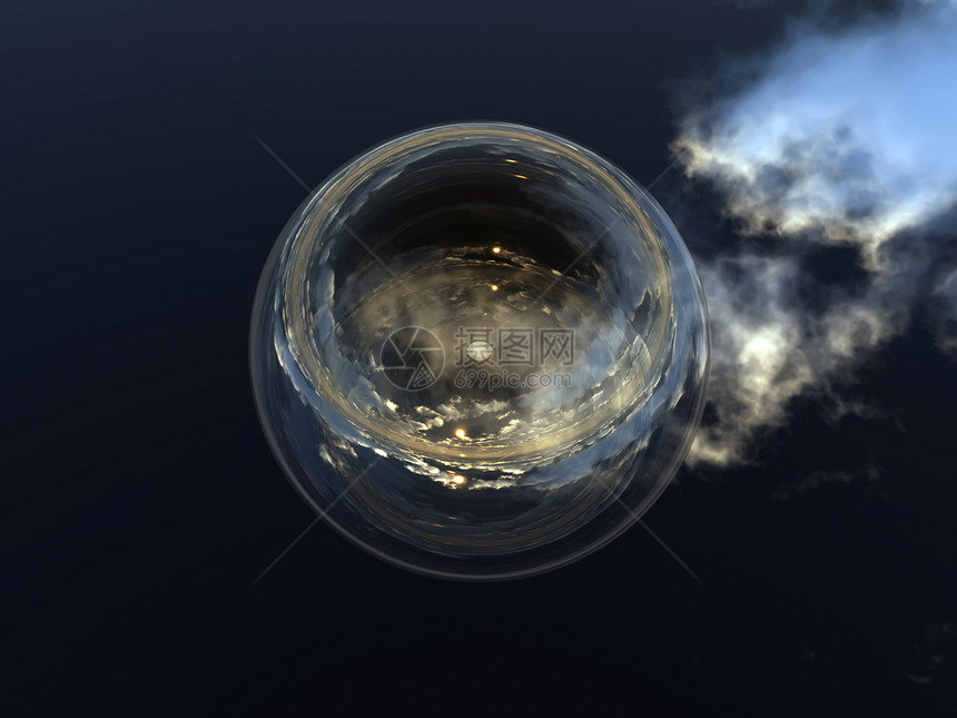 气泡反射分子球天空千里眼图片