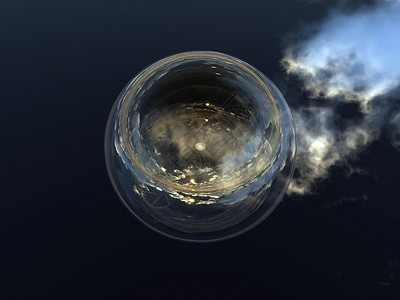气泡反射分子球天空千里眼背景图片