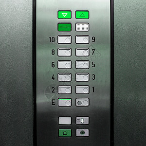 电梯电梯键盘绿色数字地板钥匙软垫背景图片