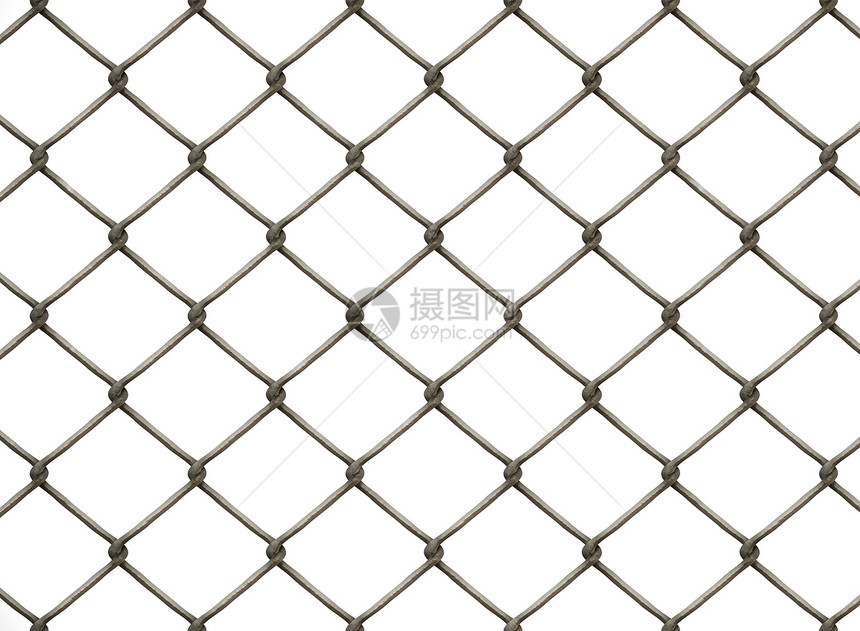勾花围栏金属插图监狱绘画安全外壳边界白色链式栅栏图片