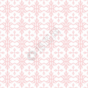 无缝花纹白色墙纸曲线装饰皇家丝绸布料叶子织物粉色背景图片