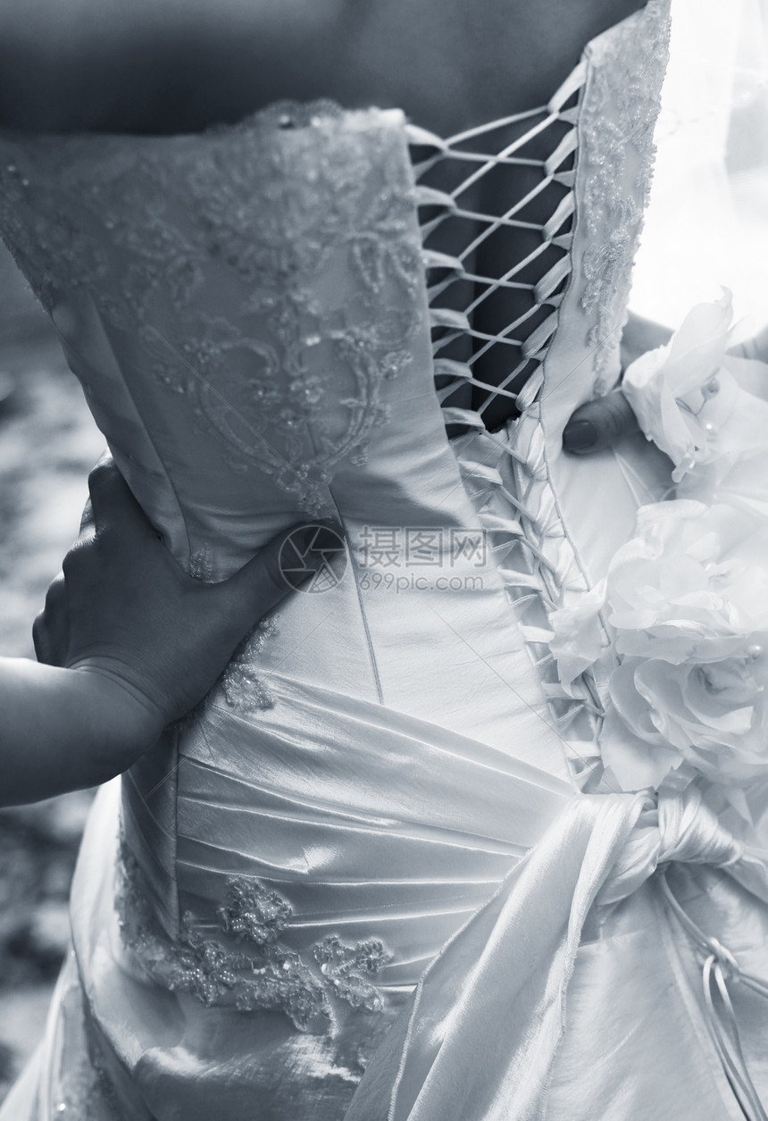 新娘的服装衣服女士婚礼裙子刺绣正装蕾丝白色图片