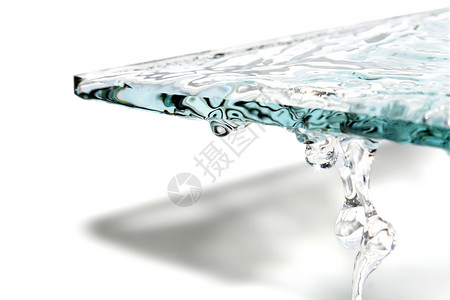 玻璃和水元素破坏气泡设计背景图片