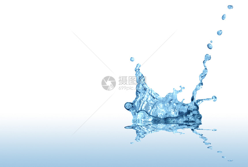 溢水气泡自然液体蓝色图片