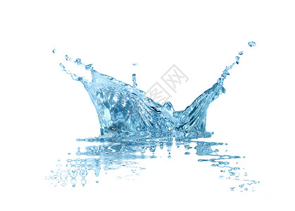 溢水自然蓝色液体气泡背景图片