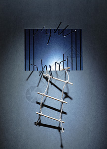 逃离监狱绳梯自由格栅金属金属棒元素格子逮捕楼梯设计背景图片