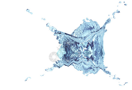 溢水蓝色气泡液体自然背景图片
